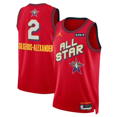 Unisex #2 Shai Gilgeous-Alexander Nike Red 2025 NBA All-Star Game Swingman Player Jersey